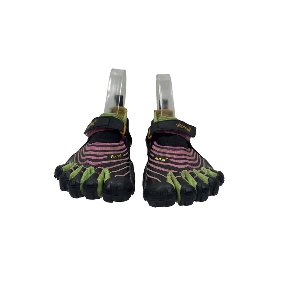 Vibram Spyridon Toe Shoes Womens 36 6.5-7 Black Pink Green Fivefingers Mesh - Picture 2 of 11
